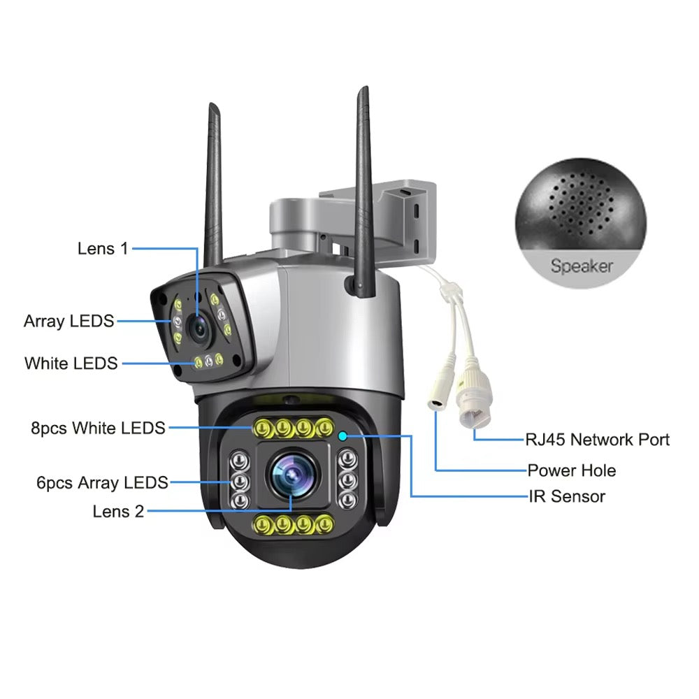 Doble Cámara Vigilancia 8MP Wifi 4G