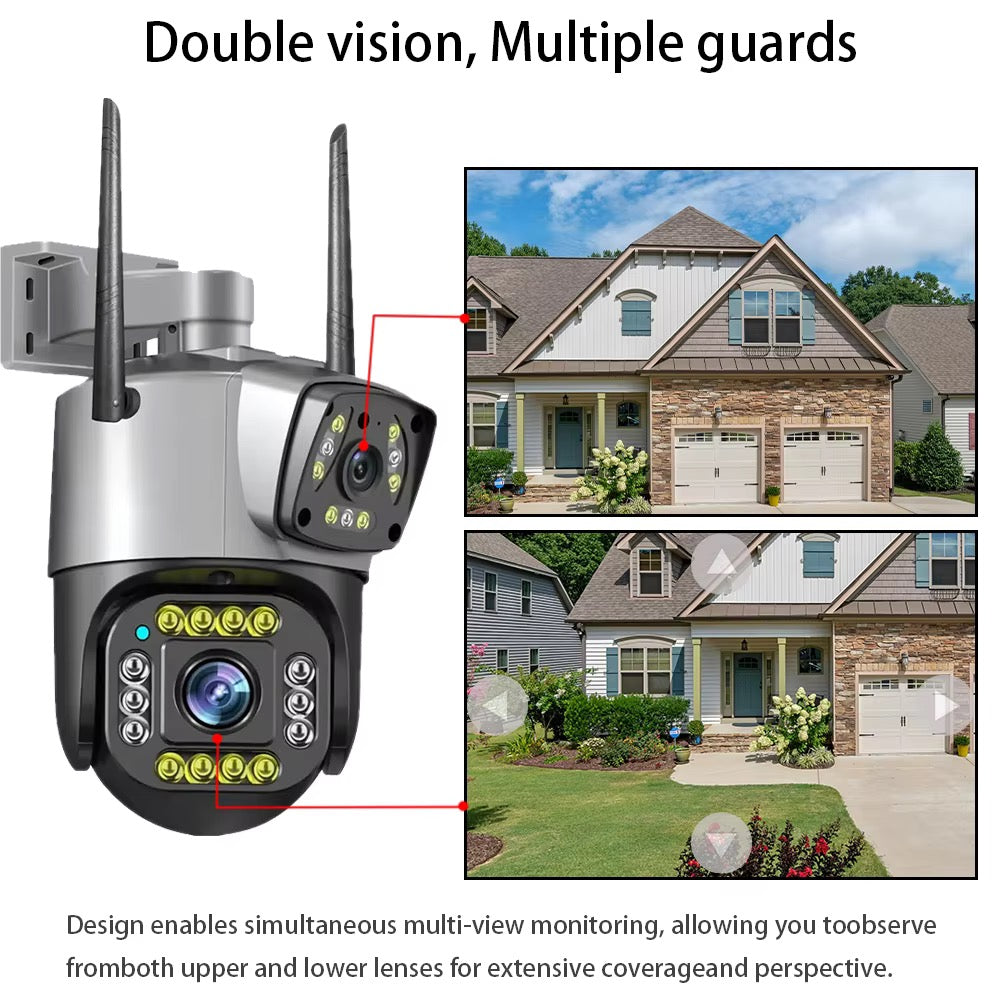 Doble Cámara Vigilancia 8MP Wifi 4G