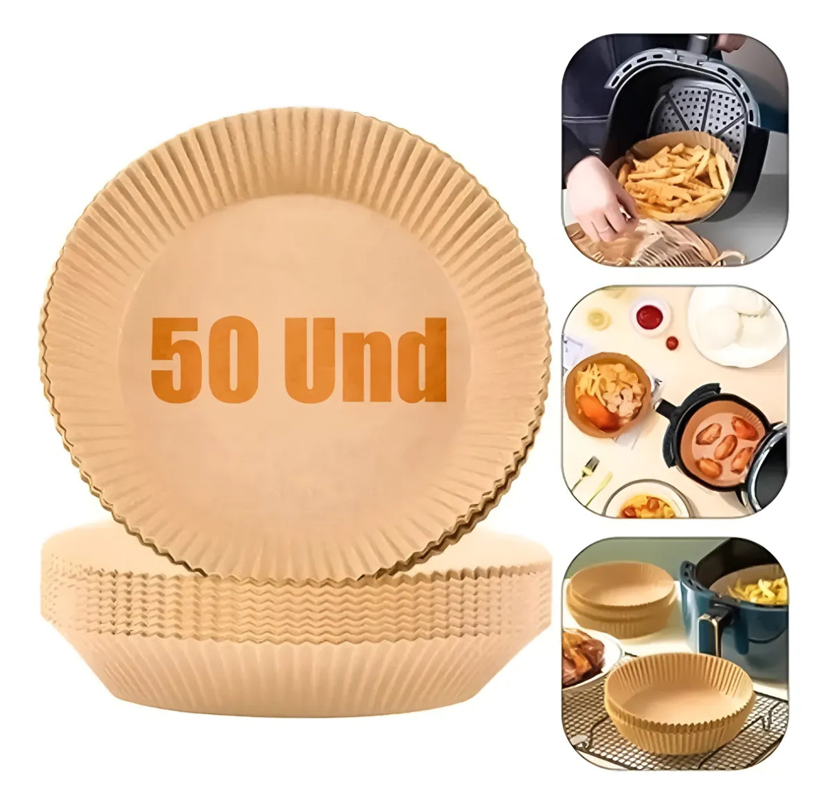 50/100/200 Papel Antiadherente Mantequilla Freidora Aire