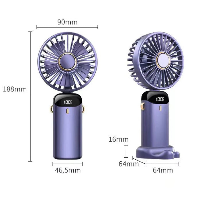 Ventilador Mini Mano Recargable 5 Velocidades