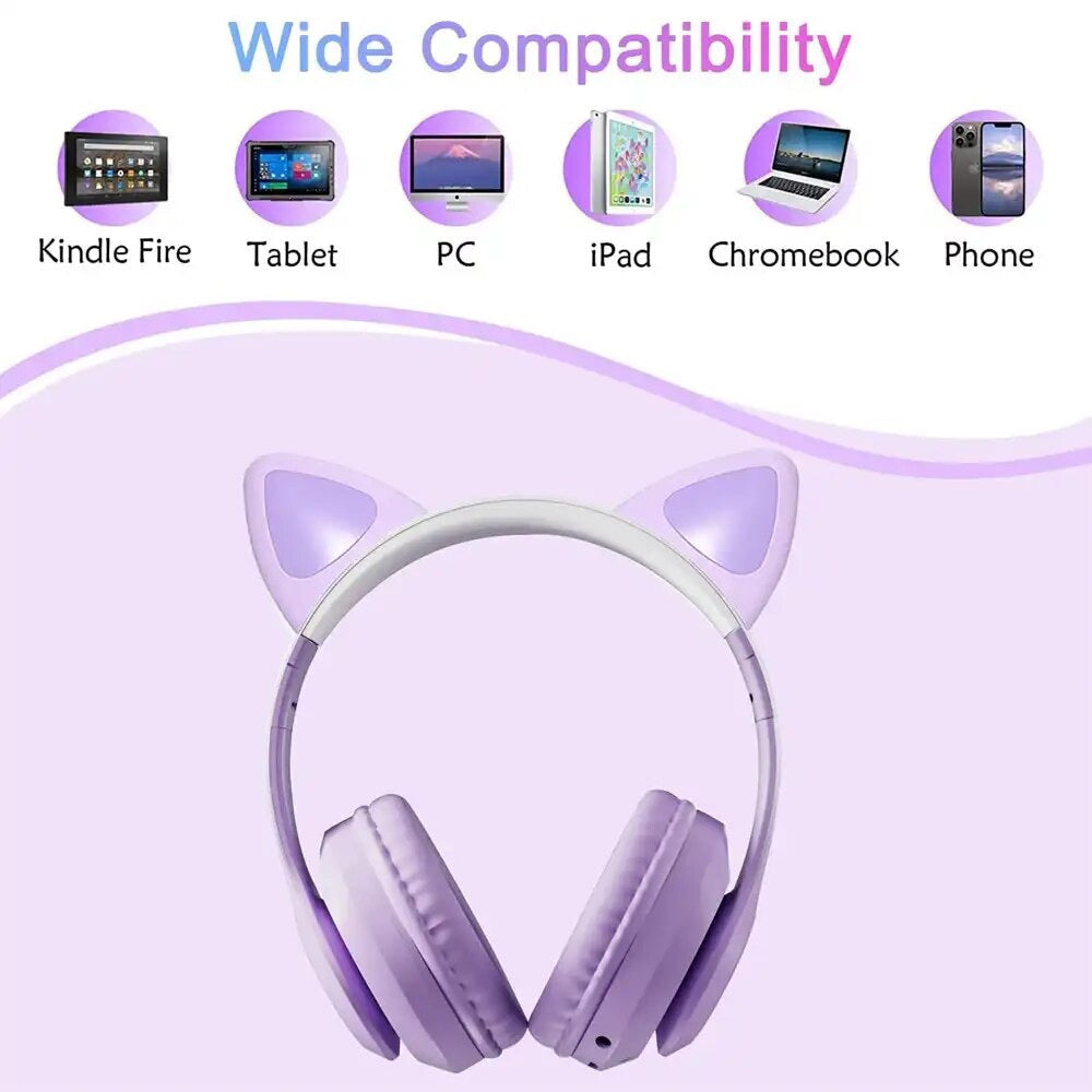 Audífono Bluetooth Kawaii Gato Patita | 5 Colores