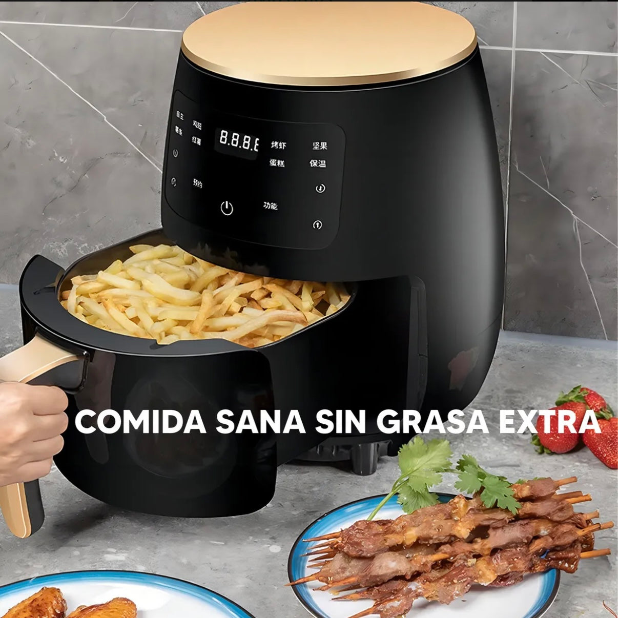 Freidora de Aire Air Fryer 6L Extra Grande 2400W