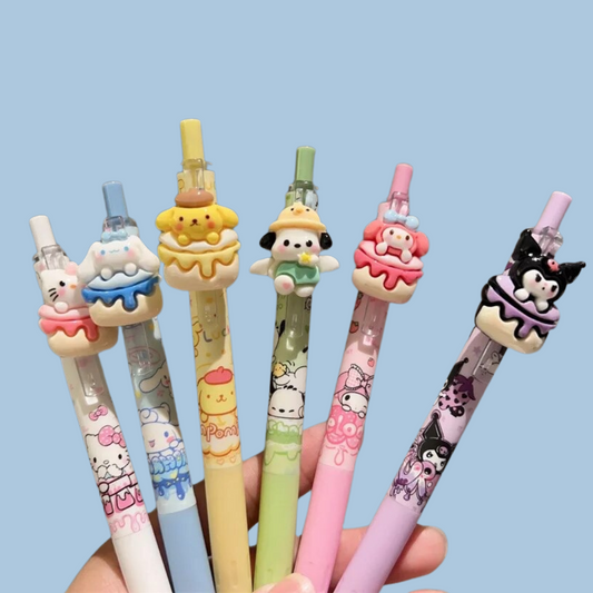 Lápiz Gel 3D Sanrio 6 Diseños