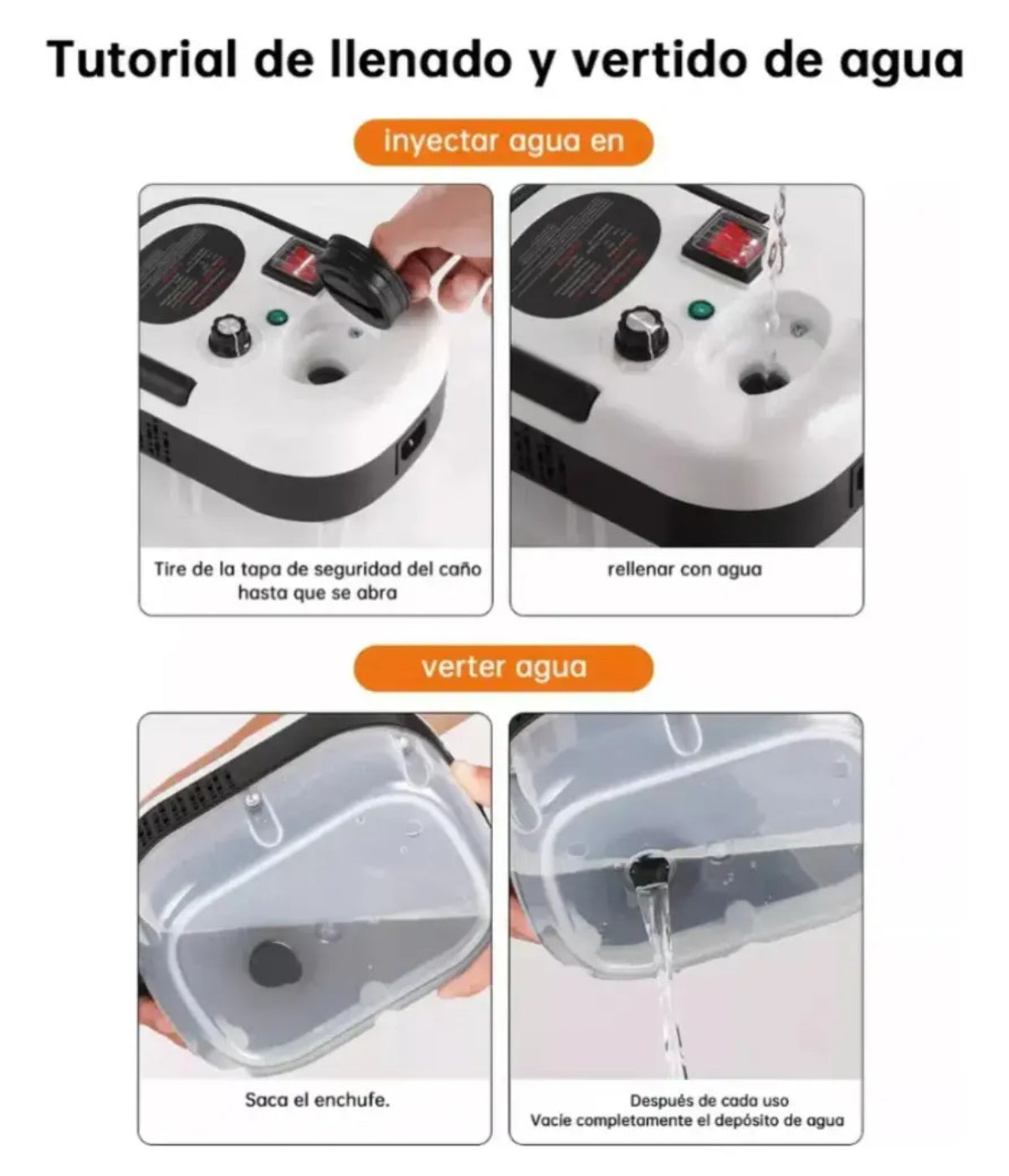 Máquina Limpiadora a Vapor Accesorios 2500W