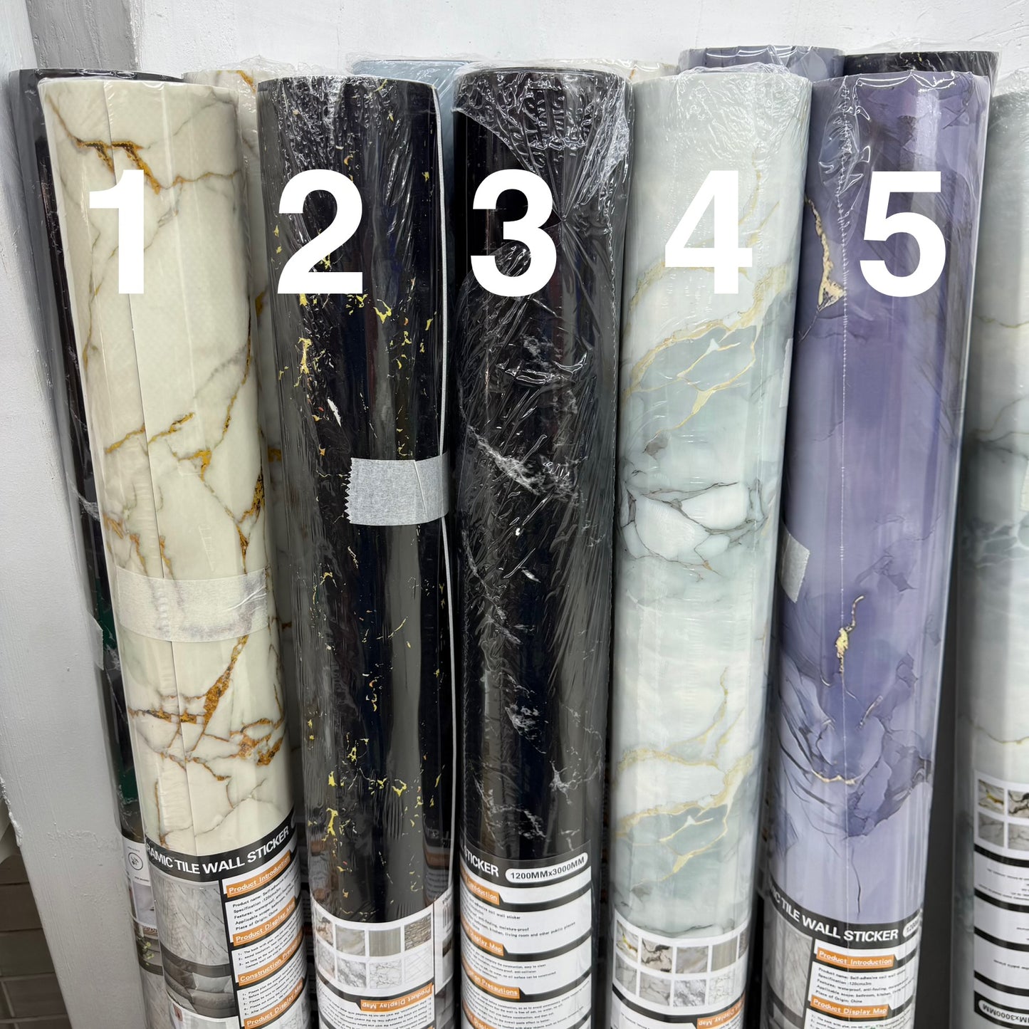 Papel Mural PVC Adhesivo Mármol 300x120cm