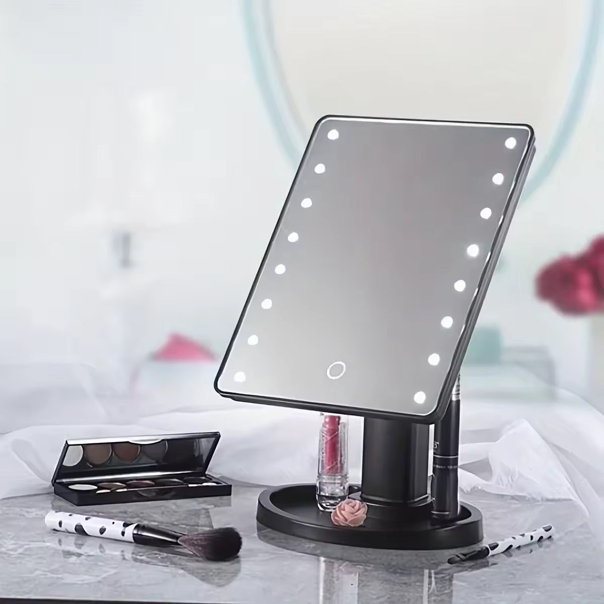 Espejo Maquillaje Luz Led Rotación Ajustable