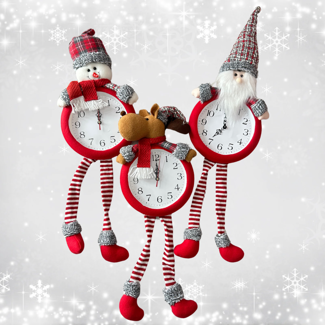 Reloj Muñeco Pascuero Navidad Navideño 70 cm