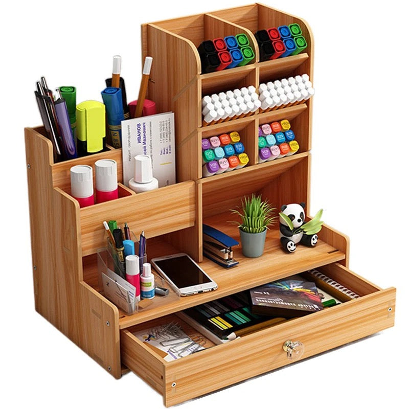 Organizador Lápices Escritorio Madera B17