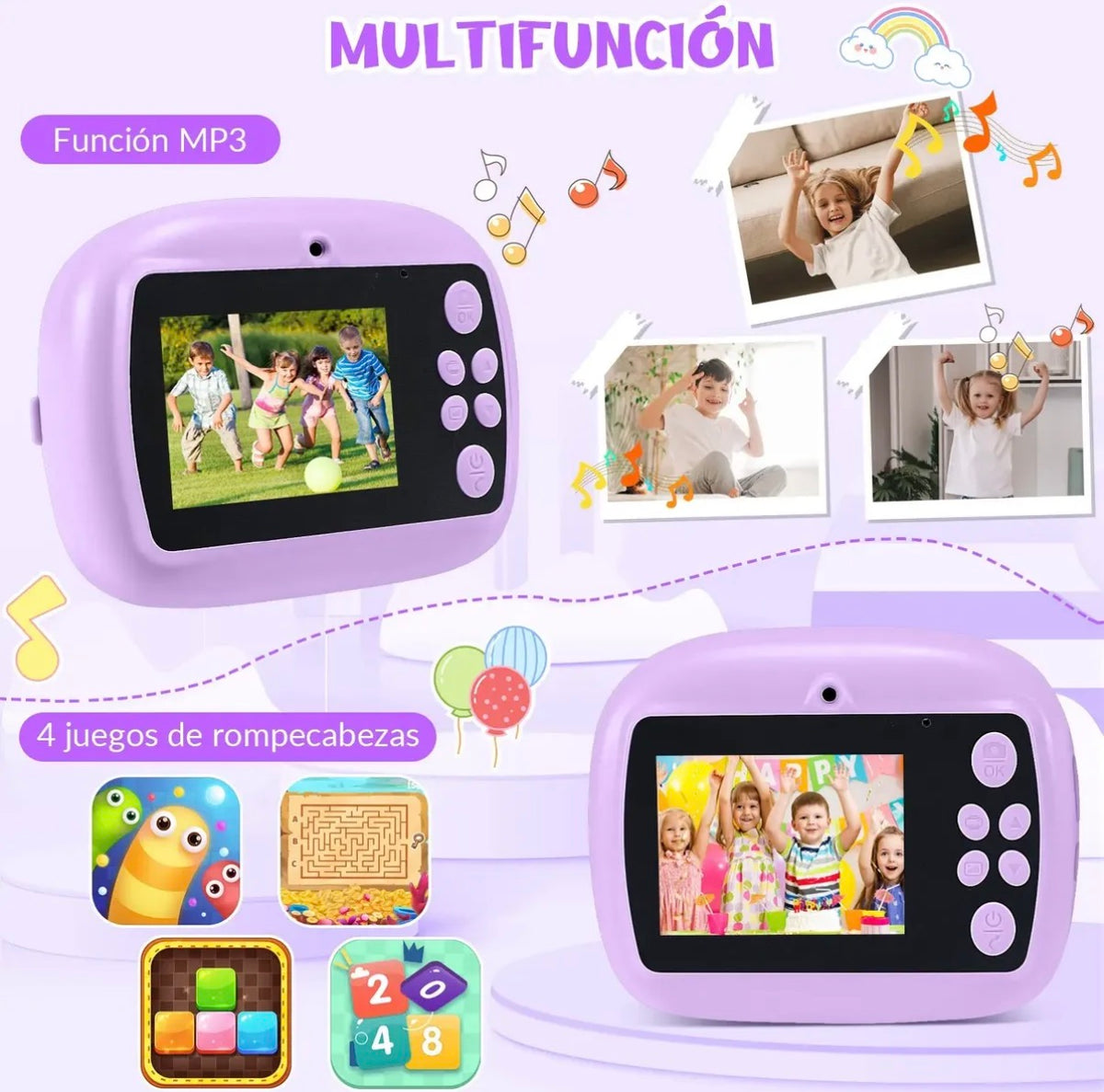 Cámara Fotos Digital Térmica Impresora Instantánea Video Juego