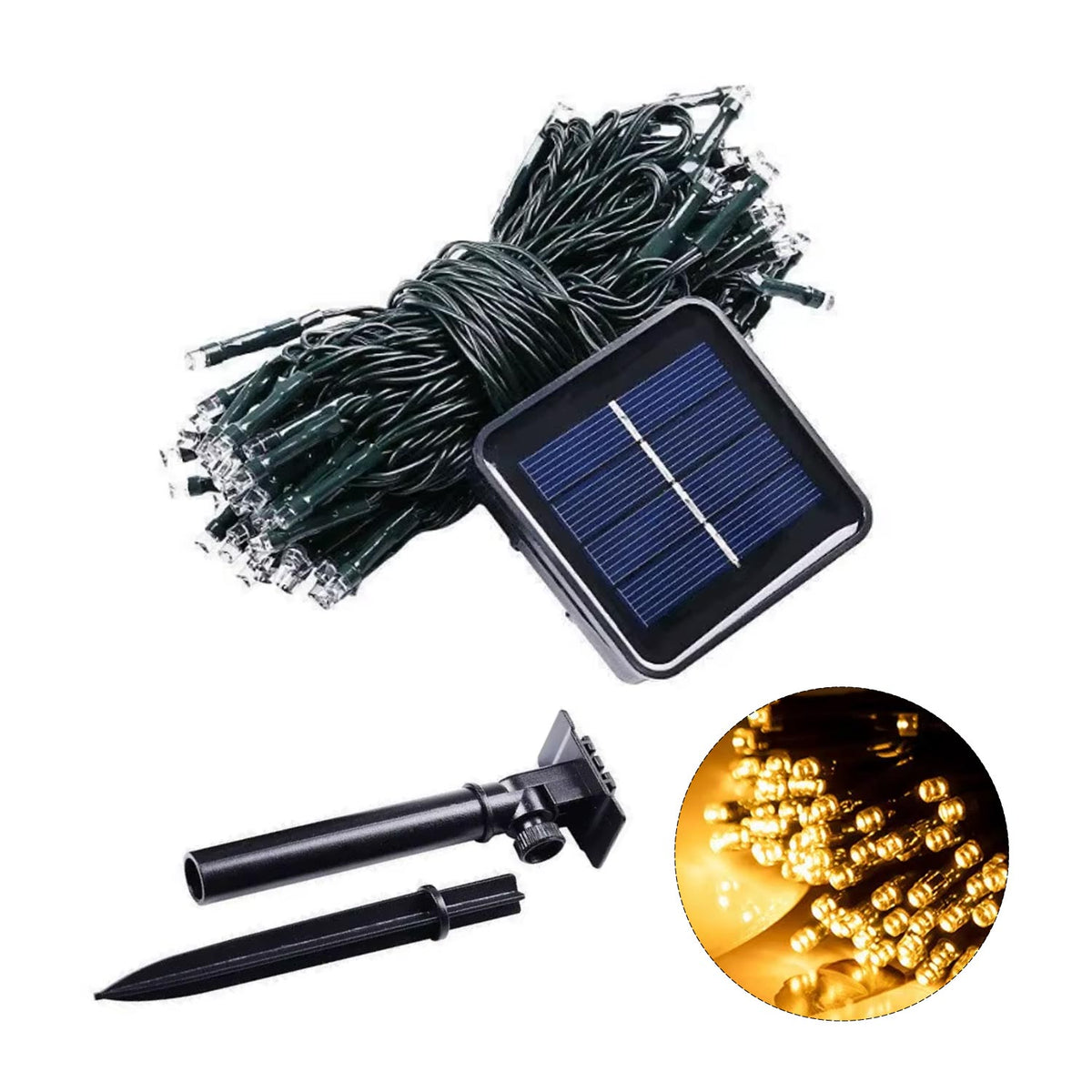 Set Luces Solares Multicolor Cálidas 100 / 200 LED 10 / 20 METROS