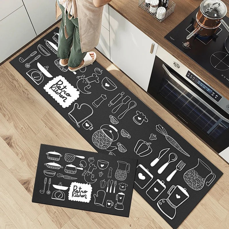 Set Alfombra Cocina Antideslizante