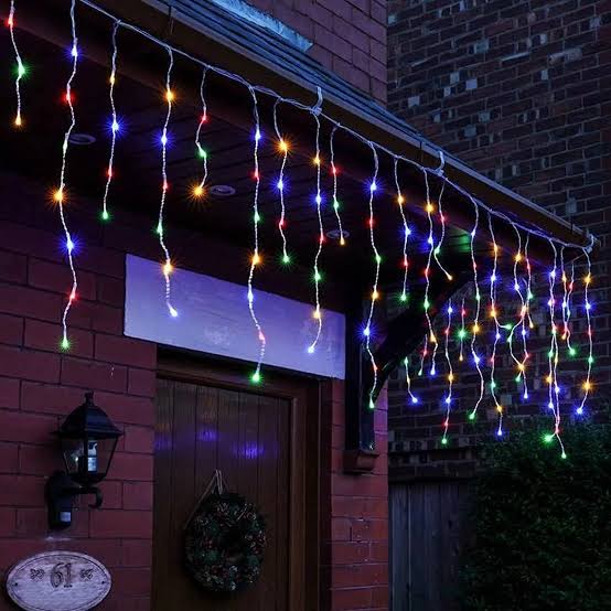 Cascada Luces Led 3 Metros Multicolor Enchufe