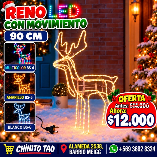 Reno Led Movimiento Enchufe 90 cm