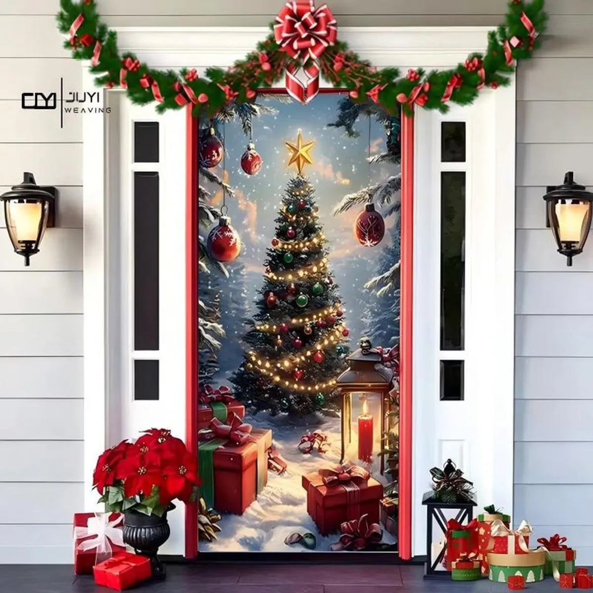 Funda De Puerta Navidad 210 x 100 cm Diseños